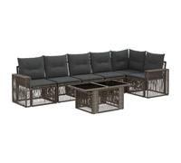 vidaXL Ensemble de canapé de Jardin 7 pc 6-Nombre de Places