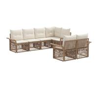 vidaXL Ensemble de canapé de Jardin 7 pc 7-Nombre de Places Beige