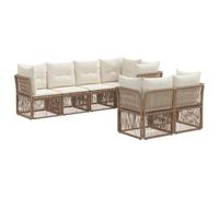 vidaXL Ensemble de canapé de Jardin 7 pc 7-Nombre de Places Beige