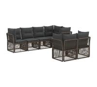 vidaXL Ensemble de canapé de Jardin 7 pc 7-Nombre de Places Gris