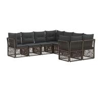 vidaXL Ensemble de canapé de Jardin 8 pc 8-Nombre de Places Gris