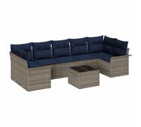 vidaXL Ensemble de canapé de Jardin 8 pcs Gris polyrotin, Ensemble de canapés de Jardin, mobilier extérieur modulable et résistant, Solution Confortable pour terrasses Modernes