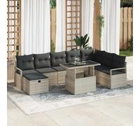vidaXL Ensemble de canapé de jardin 9 pc polyrotin
