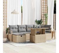 Ensemble de canapés de jardin vidaXL, 9 pièces, en polyrotin