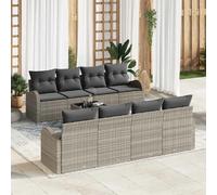 vidaXL Ensemble de canapé de jardin 9 pcs Gris clair et gris foncé