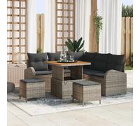 vidaXL Ensemble de canapé de jardin avec coussin 8 pcs Gris