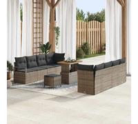 vidaXL Ensemble de canapé de jardin avec coussin Gris 90 x 55 x 71 cm