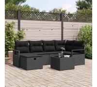 vidaXL Ensemble de canapé de jardin avec coussin polyrotin