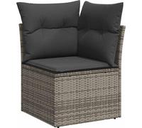 vidaXL Ensemble de canapé de jardin 10 pièces Gris poly rotin avec coussins à mémoire