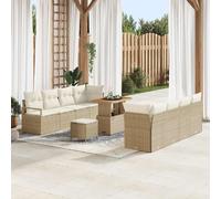 vidaXL Ensemble de canapé de jardin Beige et crème 90 x 55 x 71 cm