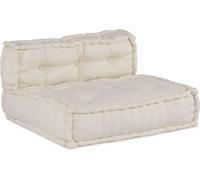 vidaXL Ensemble de canapé modulaire, tissu crème, 210 x 70 x 56 cm