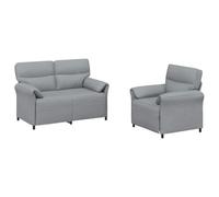 vidaXL Ensemble de canapés 2 pc Tissu Gris clair