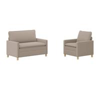 vidaXL Ensemble de Canapés 2 pc Gris Clair Tissu