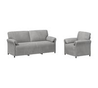 vidaXL Ensemble de Canapés 2 pc Gris Clair Velours