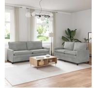 vidaXL Ensemble de Canapés 2 pc Gris clair Velours 3417145