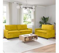 vidaXL Ensemble de Canapés 2 pc Jaune Velours 3417133