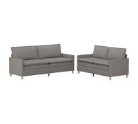 vidaXL Ensemble de Canapés 2 pc Taupe Tissu