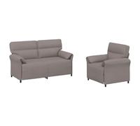 vidaXL Ensemble de Canapés 2 pc Taupe Tissu
