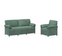 vidaXL Ensemble de Canapés 2 pc Vert Mer Velours