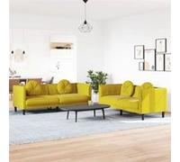 Ensemble de Canapés 2 pcs avec Coussins, Canapés avec Accoudoirs et Pieds, Meubles de Salon Salle de Séjour, Moderne, 3209263