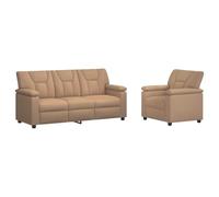 vidaXL Ensemble de Canapés 2 pcs Cappuccino Simili Cuir