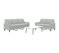 VidaXL Ensemble de canapés 2 pcs - Gris clair