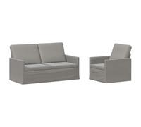 vidaXL Ensemble de Canapés 2 pcs Gris Clair Velours (V)