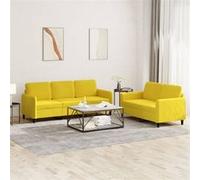 vidaXL Ensemble de canapés 2 pcs jaune velours Jaune G