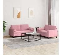 vidaXL Ensemble de Canapés 2 pcs - Rose