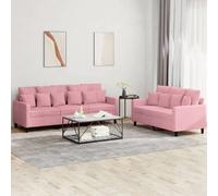 VidaXL Ensemble de canapés 2 pcs - Rose