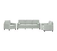 vidaXL Ensemble de canapés 3 pcs avec coussins gris clair velours