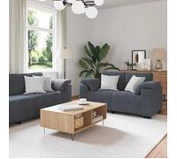 vidaXL Ensemble de canapés 3 pcs 3324668 avec coussins en velours gris foncé