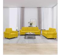 VidaXL Ensemble Canapés 3 Pcs - Jaune