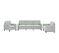 vidaXL Ensemble de canapés 3 pcs gris clair velours