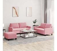 vidaXL Ensemble de canapés 3 pcs - Rose
