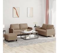 VidaXL Ensemble de Canapés 3 pcs - Similicuir Cappuccino