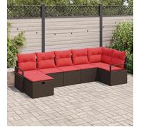 vidaXL Ensemble de Canapés 7 pc 7-Nombre de places Marron et rouge 3359203