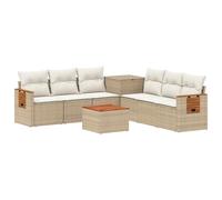 vidaXL Ensemble de Canapés 8 pc Beige et Blanc crème