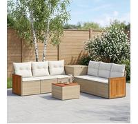 vidaXL Ensemble de Canapés 8 pc Beige et Blanc crème