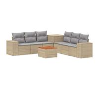 vidaXL Ensemble de Canapés 8 pc Beige et Gris Clair