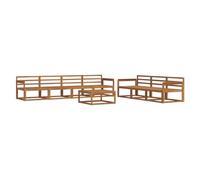 vidaXL Ensemble de Canapés 8 pcs Naturel Bois d'Acacia Massif