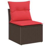 vidaXL Ensemble de Canapés avec Coussin 5 pcs Marron polyrotin, Ensemble de canapé d'extérieur, Design modulable, matériaux résistants, Lounge Moderne pour Le Printemps