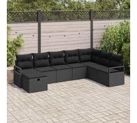 vidaXL Ensemble de canapés avec coussins 6 pcs Poly-Rattan