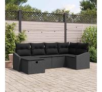 vidaXL Ensemble de canapés avec coussins 7 pcs poly rotin