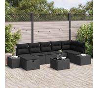 vidaXL Ensemble de Canapés avec coussin 8 pcs polyrotin