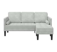 vidaXL Ensemble de Canapés avec Coussin Gris Clair Polyester | Conçu pour le chill et le confort, Un design actuel qui rehausse ton espace,