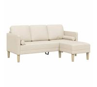 vidaXL Ensemble de Canapés avec Coussin Lin Polyester, Canapé Modulable Chic, Assises Confortables, Design Rectangulaire Moderne, Mobilier Salon Polyvalent