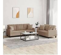 vidaXL Ensemble de Canapés avec Coussins 2 pcs, Canapés avec Accoudoirs et Dossier, Ensemble de Meubles, Mobilier de Salon, 3201392