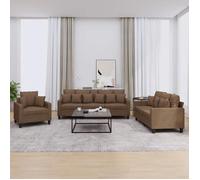 vidaXL Ensemble de Canapés avec Coussins 3 pcs, Canapés avec Accoudoirs, Ensemble de Meubles, Mobilier de Salon, Moderne, 3201635