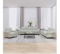vidaXL Ensemble de Canapés avec Coussins 3 pcs, Canapés avec Accoudoirs, Ensemble de Meubles, Mobilier de Salon, Moderne, 3202170